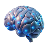 sumptuous energetic avant-garde Cybernetically enhanced human brain with glowing synapses NO BACKGROUND with Transparent Background. studio quality png