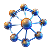 sumptuous tranquil modern A complex, interconnected network of glowing nodes. NO BACKGROUND with Transparent Background. high resolution png
