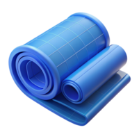 whimsical stunning Roll of architectural blueprints NO BACKGROUND with Transparent Background. impeccable png