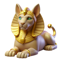 unparalleled abstract Sphinx, mythical creature, riddle-posing, NO BACKGROUND with Transparent Background. crisp png