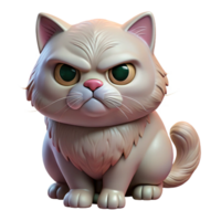 splendid abstract A grumpy Persian cat. NO BACKGROUND with Transparent Background. artisan png