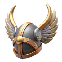 vibrant gothic A winged helmet, adorned with feathers and horns. NO BACKGROUND with Transparent Background. artisan png