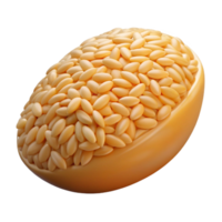 nostalgic pristine Single grain of rice NO BACKGROUND with Transparent Background. fine detail png