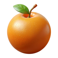 romantic alluring A single, ripe orange. NO BACKGROUND with Transparent Background. studio quality png