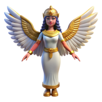 quintessential bohemian Isis, Egyptian goddess of magic, winged goddess, NO BACKGROUND with Transparent Background. expertly shot png