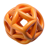 romantic serene 3D printed object, plastic filament NO BACKGROUND with Transparent Transparent Background. expertly shot png
