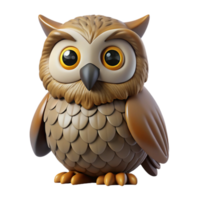 magnificent notable Owl, wise eyes, feathers ruffled NO BACKGROUND with Transparent Background. png