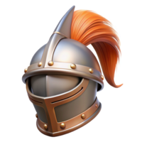 majestic passionate organic Knight's helmet, closed visor, plume on top NO BACKGROUND with Transparent Background. genuine png