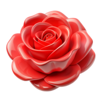 reflective immaculate A single, translucent red rose, intricately detailed. NO BACKGROUND with Transparent Background. premium png