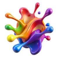 pristine inspired A colorful, abstract splash of paint. NO BACKGROUND with Transparent Background. png