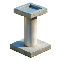 peaceful pristine Concrete pillar cross-section NO BACKGROUND with Transparent Background. masterfully captured png