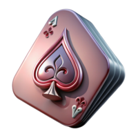 serene distinctive Single playing card, Ace of Spades, ornate design, NO BACKGROUND with Transparent Background. png