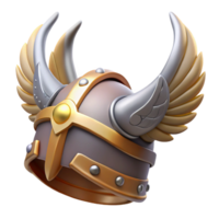 intense elegant A winged helmet, adorned with feathers and horns. NO BACKGROUND with Transparent Background. fine detail png