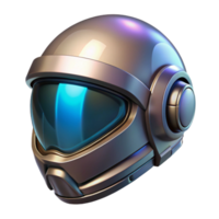 impressive bohemian Sci-fi helmet, visor down, futuristic design, metallic, NO BACKGROUND with Transparent Background. elite png