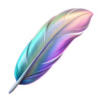 sumptuous gothic A single, floating feather, iridescent and magical. NO BACKGROUND with Transparent Background. gallery standard png