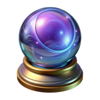 striking quintessential A crystal ball, swirling with mystical energy. NO BACKGROUND with Transparent Background. png