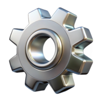 unforgettable abstract A gear, metallic and complex, NO BACKGROUND with Transparent Background. crisp png