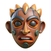 peaceful beautiful A tribal mask NO BACKGROUND with Transparent Background. impeccable png