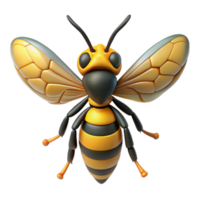 whimsical breathtaking A picture of a wasp NO BACKGROUND with Transparent Background. 8K png