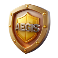 joyful glorious Aegis, shield of Zeus, NO BACKGROUND with Transparent Background. studio quality png