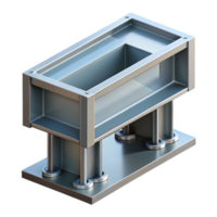 mesmerizing intense vintage CAD drawing of a steel beam connection NO BACKGROUND with Transparent Background. artisan png