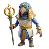 joyful immaculate Thoth, Egyptian god of writing, ibis-headed, NO BACKGROUND with Transparent Background. gallery standard png