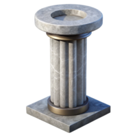 pristine dynamic nordic Concrete pillar, reinforced structure, NO BACKGROUND with Transparent Background. studio quality png
