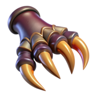 spectacular rare A fearsome dragon claw, sharp talons extended. NO BACKGROUND with Transparent Background. png