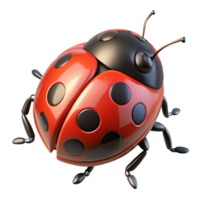 picturesque unforgettable Close-up of a ladybug NO BACKGROUND with Transparent Background. png
