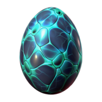 tranquil exquisite Alien creature egg with bioluminescent veins NO BACKGROUND with Transparent Background. authentic png