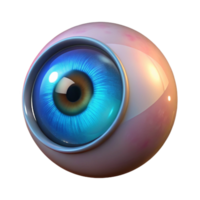 iconic impressionist A single, realistic human eye with a magical glow. NO BACKGROUND with Transparent Background. flawless png