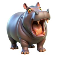 radiant gothic A roaring hippopotamus. NO BACKGROUND with Transparent Background. high resolution png