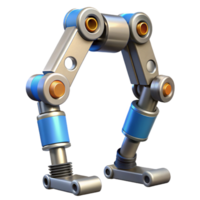 radiant calm geometric Robot leg with hydraulic pistons and articulated joints NO BACKGROUND with Transparent Background. perfect clarity png