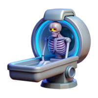 gorgeous coveted Futuristic medical scanner displaying anatomical data NO BACKGROUND with Transparent Background. png