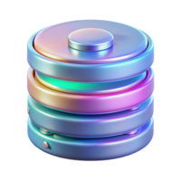 serene abstract Holographic data storage device with spinning discs. NO BACKGROUND with Transparent Background. handcrafted png