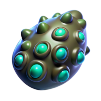 mesmerizing ethereal vintage Alien seed pod with bioluminescent spores. NO BACKGROUND with Transparent Background. artisan png