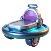 spectacular remarkable Futuristic personal transporter with levitating platform NO BACKGROUND with Transparent Background. png