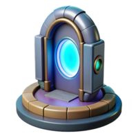romantic elegant Portable teleportation device with shimmering portal NO BACKGROUND with Transparent Background. premium png