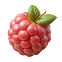 spectacular organic Raspberry with leaves NO BACKGROUND with Transparent Background. fine detail png