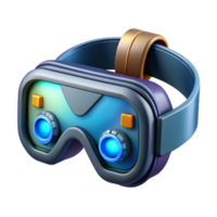 wonderful artistic Cyberpunk goggles with HUD display and augmented reality interface NO BACKGROUND with Transparent Background. flawless png