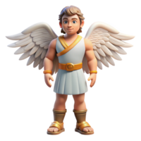 mesmerizing rustic Hermes, Messenger God, winged sandals, NO BACKGROUND with Transparent Background. handcrafted png