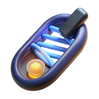 mesmerizing iconic Genetic modification device, handheld, glowing DNA helix, NO BACKGROUND with Transparent Background. png