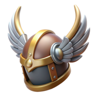 fascinating acclaimed A winged helmet, adorned with feathers and horns. NO BACKGROUND with Transparent Background. png