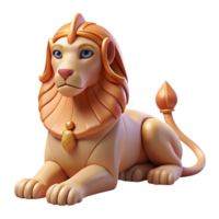 gorgeous impressionist Sphinx, mythical creature with lion body and human head NO BACKGROUND with Transparent Background. 8K png