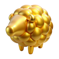 romantic wonderful A golden fleece NO BACKGROUND with Transparent Background. authentic png