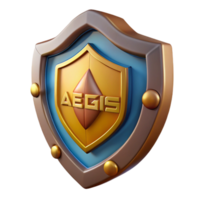 reflective alluring Aegis, shield of Zeus, protective symbol, NO BACKGROUND with Transparent Background. genuine png
