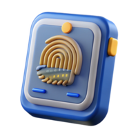 peaceful elegant Biometric scanner, fingerprint recognition NO BACKGROUND with Transparent Background. artisan png