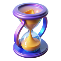 sumptuous nordic A magical hourglass with swirling, glowing sand. NO BACKGROUND with Transparent Background. impeccable png