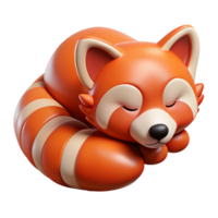passionate wonderful A sleeping red panda. NO BACKGROUND with Transparent Background. top-tier png