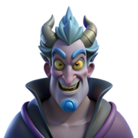 unforgettable minimalist Hades, God of the Underworld, stern expression, NO BACKGROUND with Transparent Background. authentic png